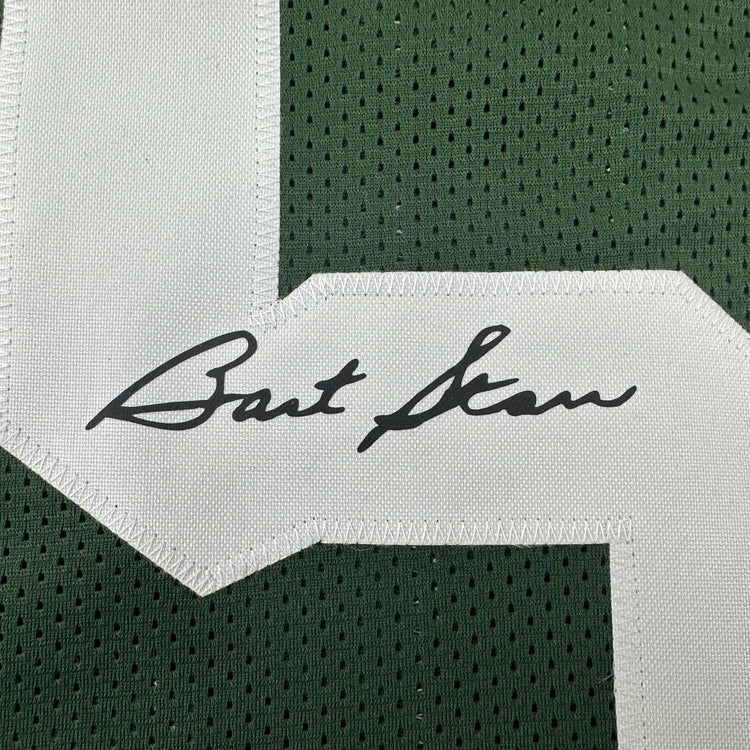 Facsimile Autographed Bart Starr Green Bay Green Reprint Laser Auto Football Jersey Size Men's XL