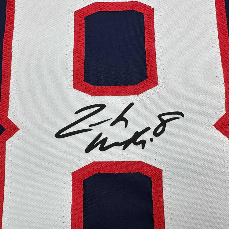 Facsimile Autographed Zach Werenski Columbus Blue Reprint Laser Auto Hockey Jersey Size Men's XL
