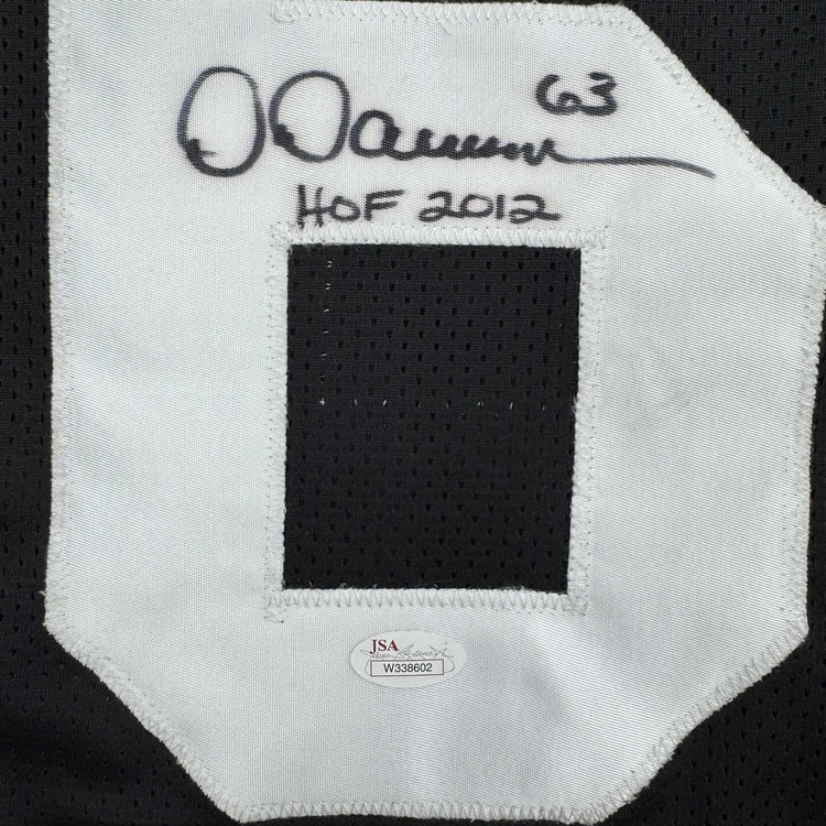 Autographed/Signed Dermontti Dawson HOF 12 Pittsburgh Black Football Jersey JSA COA