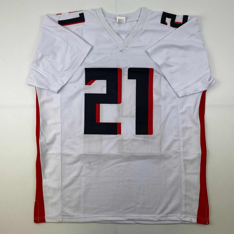 Facsimile Autographed Todd Gurley II Atlanta White Reprint Laser Auto Football Jersey Size Men's XL