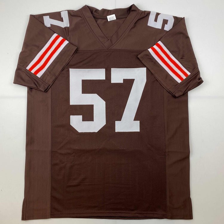 Facsimile Autographed Clay Matthews Jr. Cleveland Brown Reprint Laser Auto Football Jersey Size Men's XL
