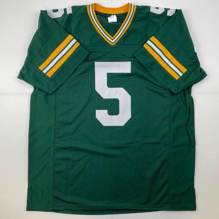 Facsimile Autographed Paul Hornung Green Bay Green Reprint Laser Auto Football Jersey Size Men's XL