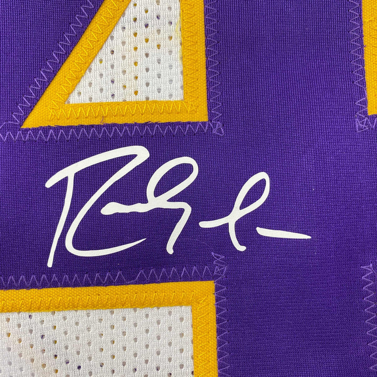 Facsimile Autographed Randy Moss Minnesota White Reprint Laser Auto Football Jersey Size Men's XL