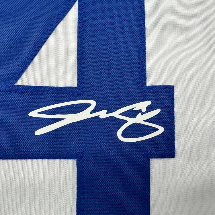 Facsimile Autographed Jac Caglianone Kansas City White Reprint Laser Auto Baseball Jersey Size Men's XL