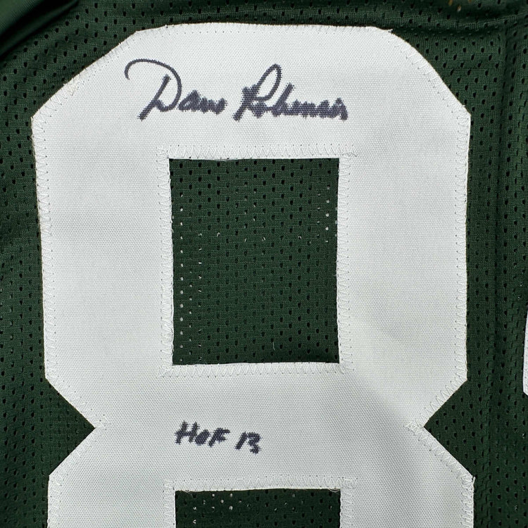 Autographed/Signed Dave Robinson HOF 13 Green Bay Green Football Jersey Beckett BAS COA