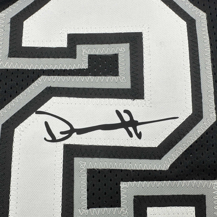 Facsimile Autographed Dylan Harper San Antonio Black Reprint Laser Auto Basketball Jersey Size Men's XL
