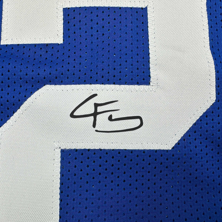 Facsimile Autographed Cooper Flagg Duke Blue Reprint Laser Auto College Basketball Jersey Size Men's XL