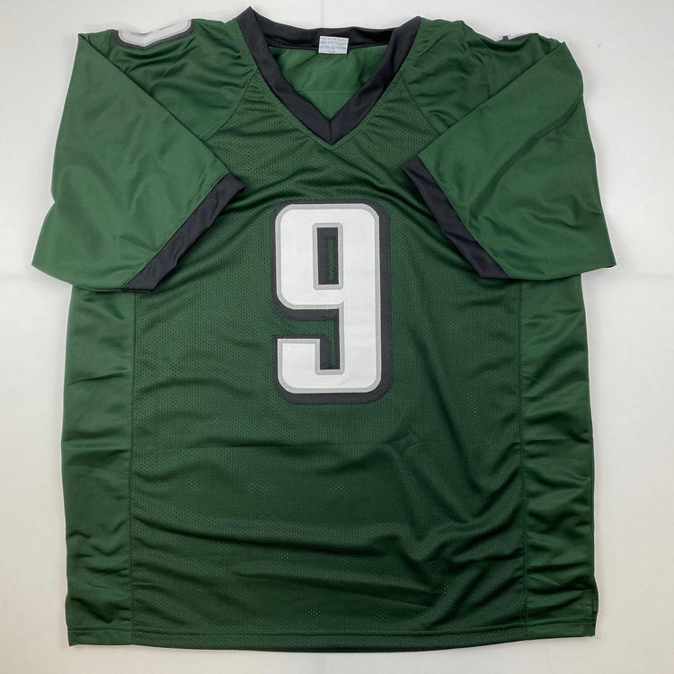Facsimile Autographed Nick Foles Philadelphia Green Reprint Laser Auto Football Jersey Size Men's XL