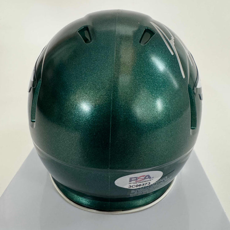 Autographed/Signed Jason Kelce Philadelphia Eagles Mini Football Helmet PSA COA