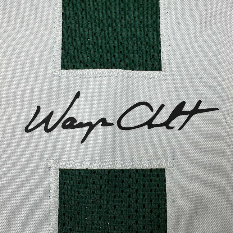 Framed Facsimile Autographed Wayne Chrebet 35x39 New York Green Reprint Laser Auto Football Jersey
