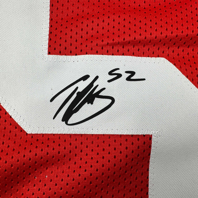 Facsimile Autographed Patrick Willis San Francisco Red Reprint Laser Auto Football Jersey Size Men's XL