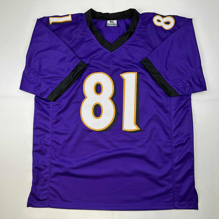 Facsimile Autographed Anquan Boldin Baltimore Purple Reprint Laser Auto Football Jersey Size Men's XL