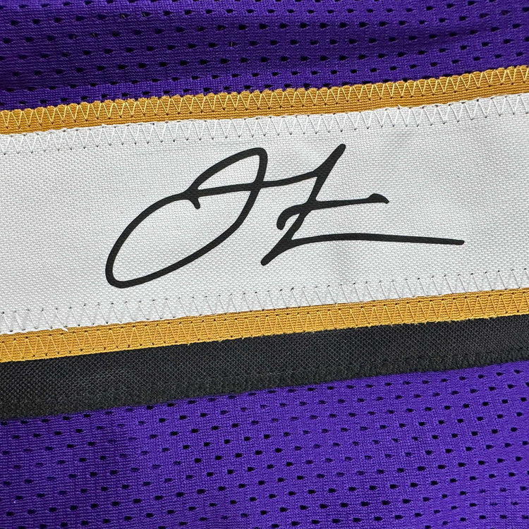 Framed Facsimile Autographed Jamal Lewis 35x39 Baltimore Purple Reprint Laser Auto Football Jersey