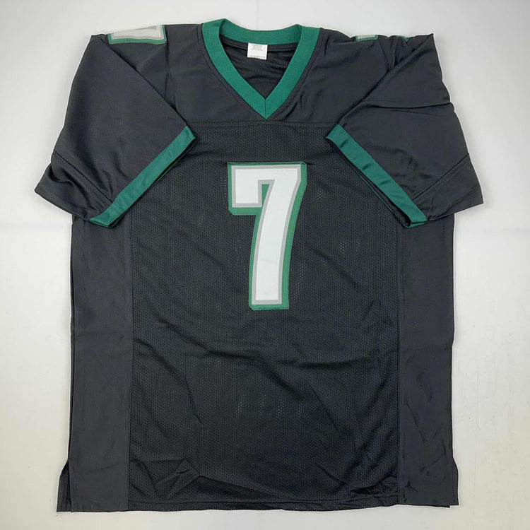 Facsimile Autographed Michael Mike Vick Philadelphia Black Reprint Laser Auto Football Jersey Size Men's XL