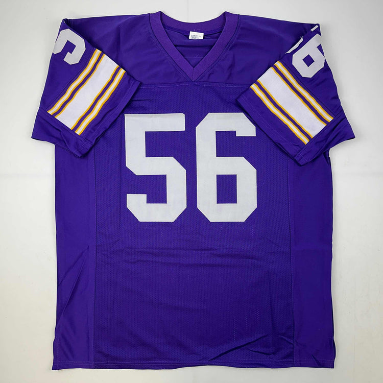 Facsimile Autographed Chris Doleman Minnesota Purple Reprint Laser Auto Football Jersey Size Men's XL