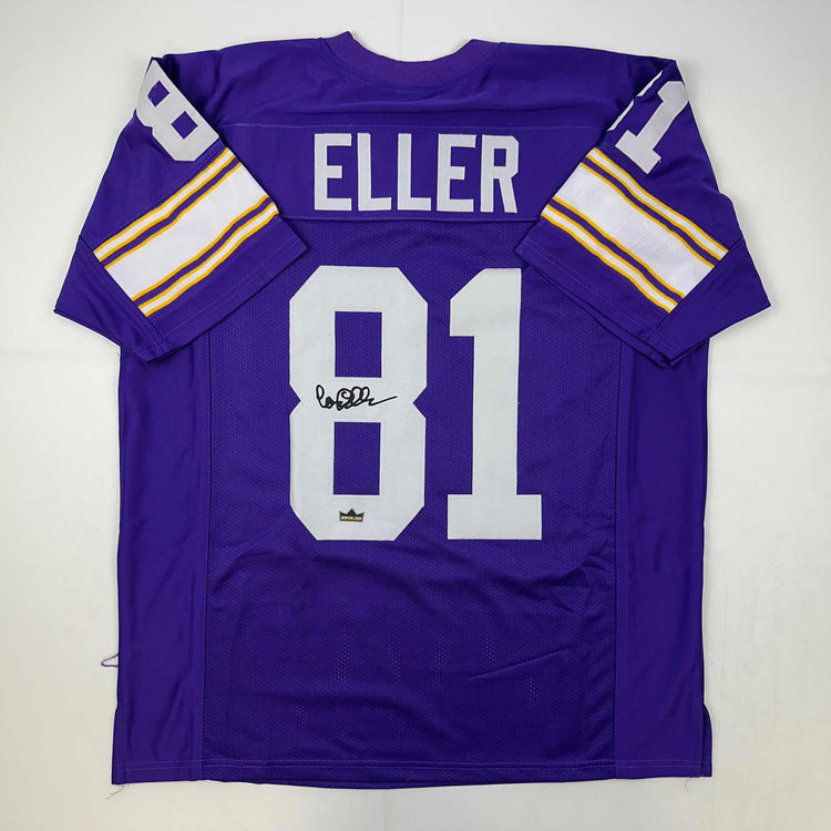 Facsimile Autographed Carl Eller Minnesota Purple Reprint Laser Auto Football Jersey Size Men's XL