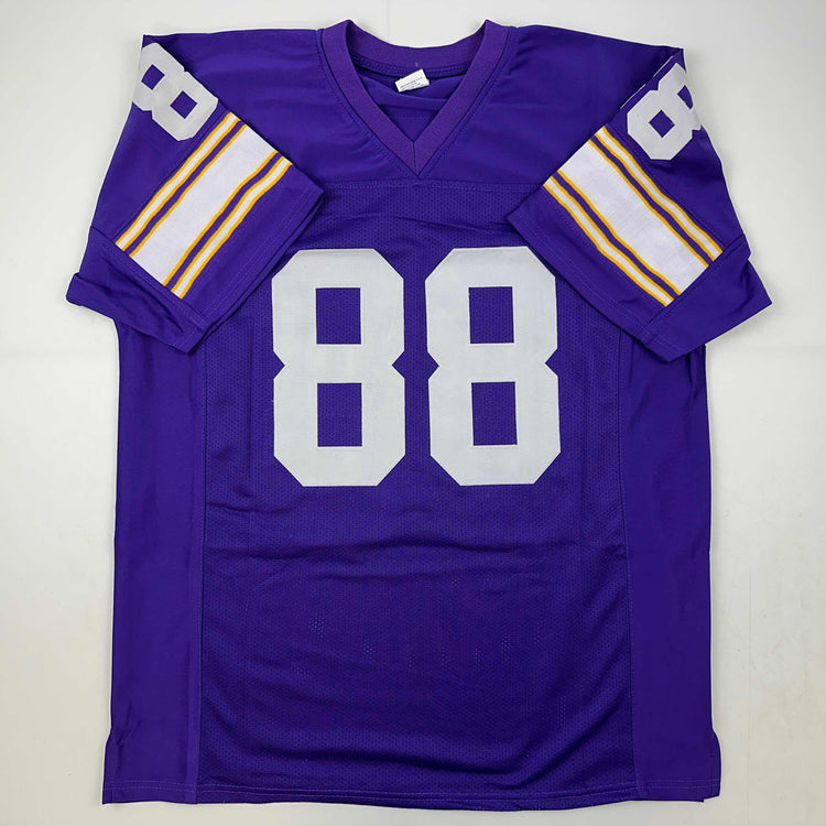 Facsimile Autographed Alan Page Minnesota Purple Reprint Laser Auto Football Jersey Size Men's XL