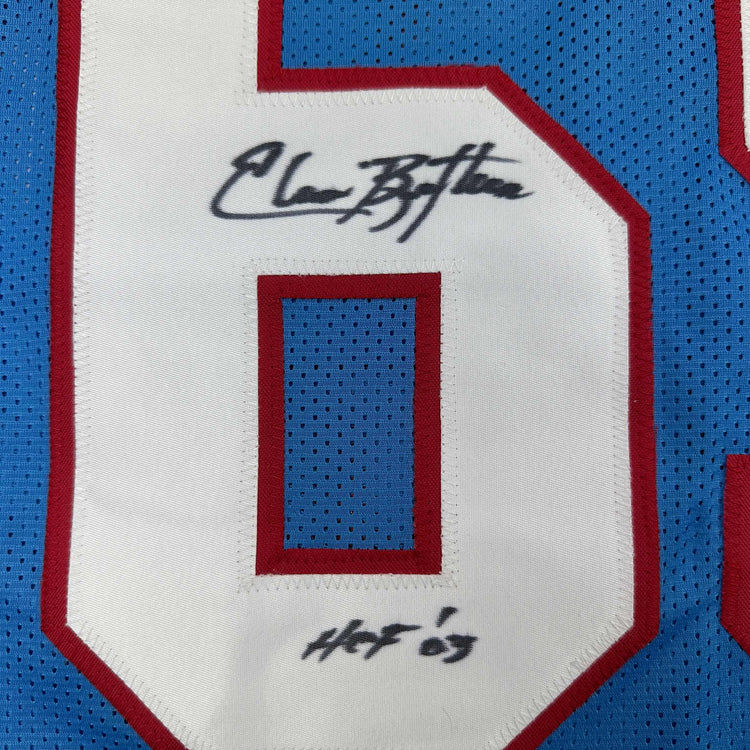 Autographed/Signed Elvin Bethea HOF 03 Tennessee Retro Light Blue Football Jersey JSA COA