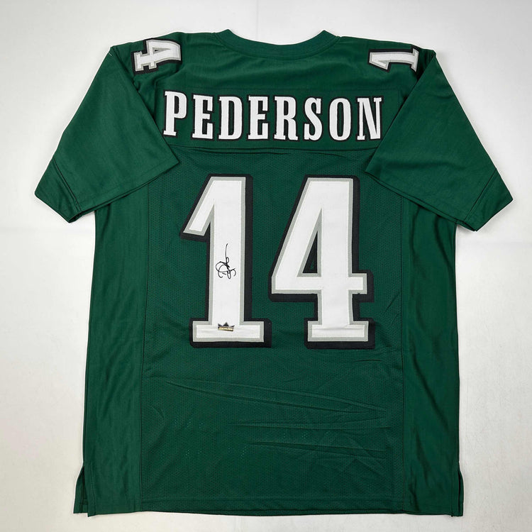 Facsimile Autographed Doug Pederson Philadelphia Green Reprint Laser Auto Football Jersey Size Men's XL