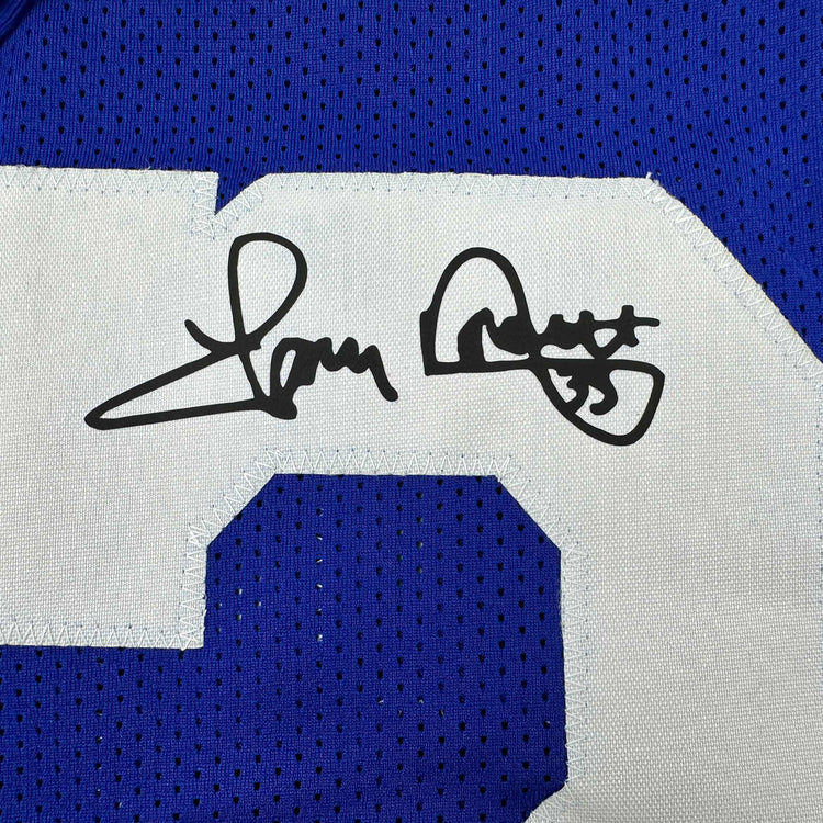 Framed Facsimile Autographed Tony Dorsett 35x39 Dallas Blue Reprint Laser Auto Football Jersey