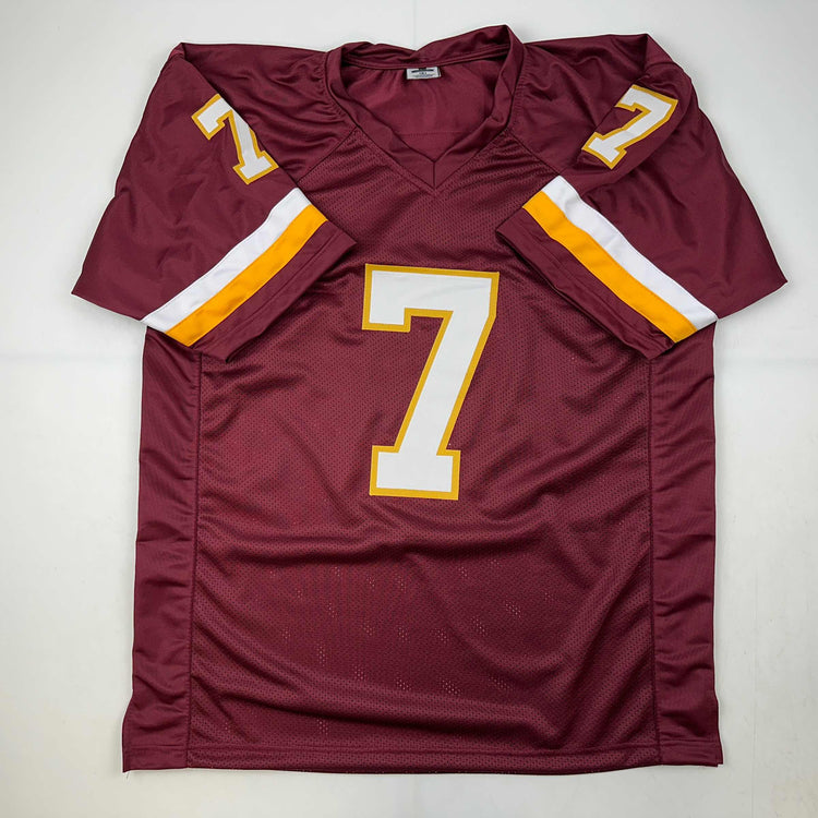 Facsimile Autographed Joe Theismann Washington Red Reprint Laser Auto Football Jersey Size Men's XL