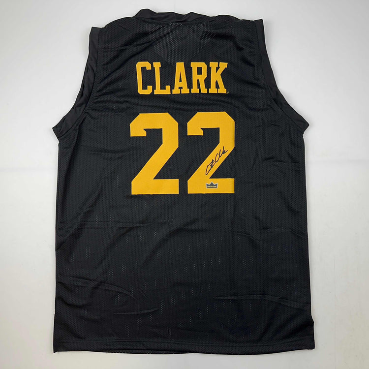 Facsimile Autographed Caitlin Clark Iowa Black Reprint Laser Auto College Basketball Jersey Size Men's XL