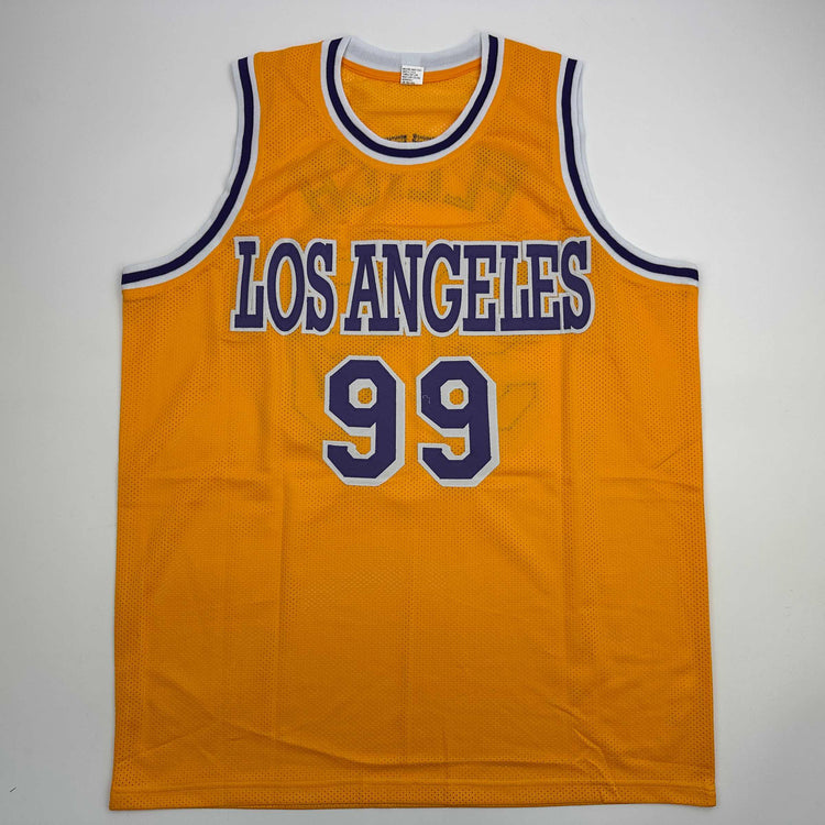 Autographed/Signed Chevy Chase Fletch Los Angeles LA Yellow Basketball Jersey Beckett BAS COA