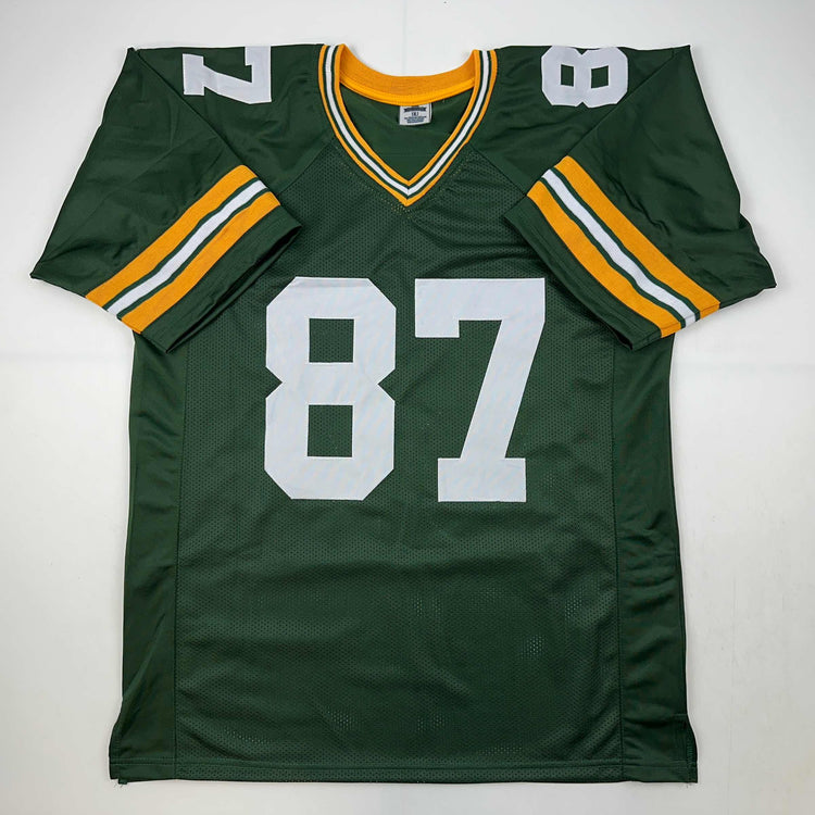Facsimile Autographed Jordy Nelson Green Bay Green Reprint Laser Auto Football Jersey Size Men's XL