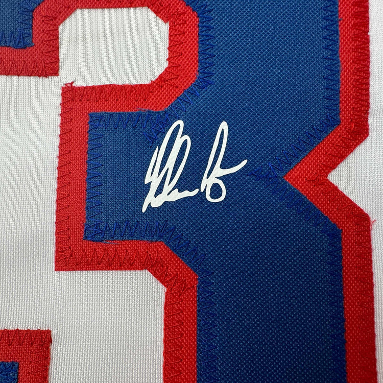 Facsimile Autographed Nolan Ryan Texas White Reprint Laser Auto Baseball Jersey Size Men's XL