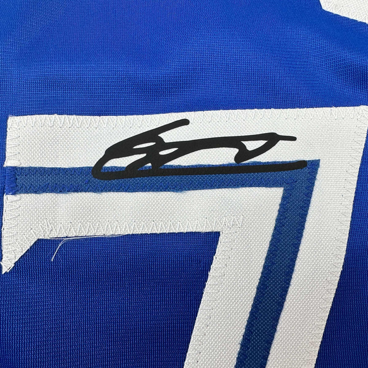 Facsimile Autographed Vladimir Vlad Guerrero Jr. Toronto Blue Reprint Laser Auto Baseball Jersey Size Men's XL