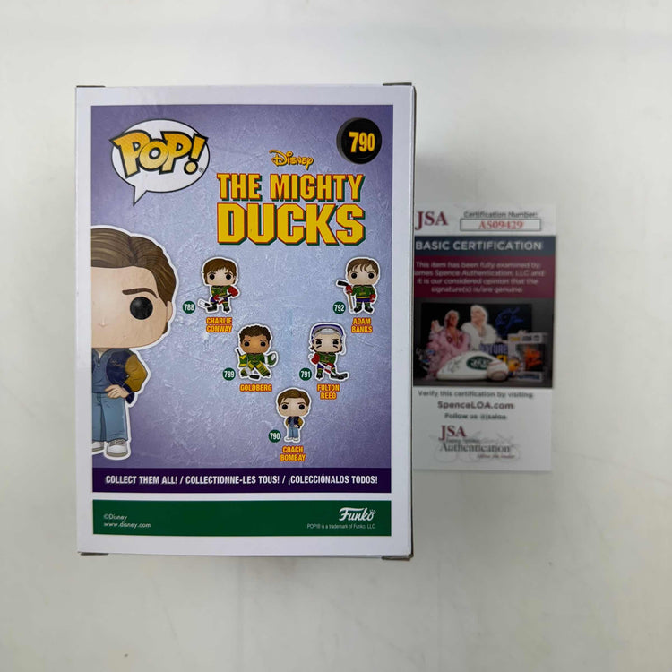 Autographed/Signed Coach Gordon Bombay Emilio Estevez The Mighty Ducks Funko Pop #790 Movie Figurine Toy JSA COA