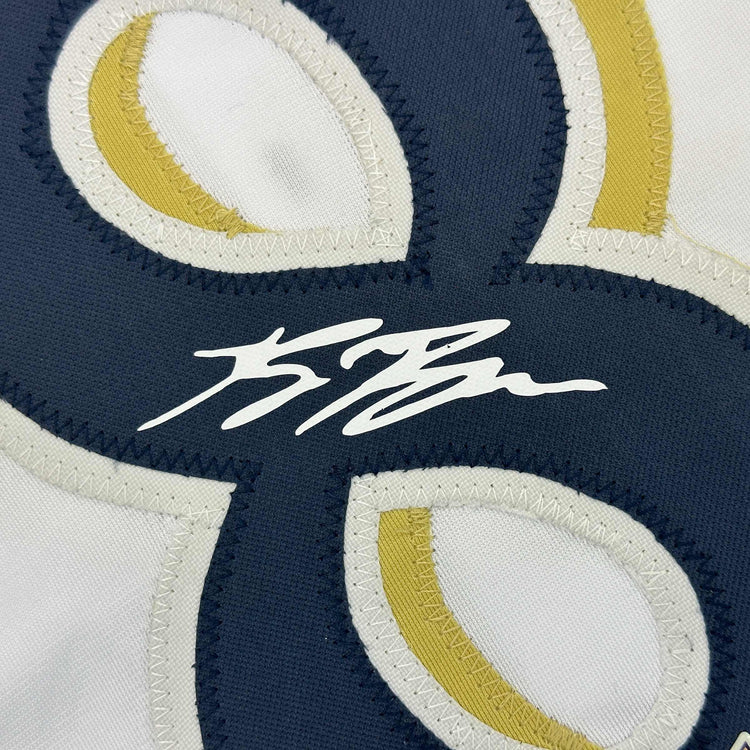 Facsimile Autographed Ryan Braun Milwaukee White Reprint Laser Auto Baseball Jersey Size Men's XL