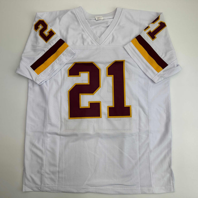 Facsimile Autographed Sean Taylor Washington White Reprint Laser Auto Football Jersey Size Men's XL