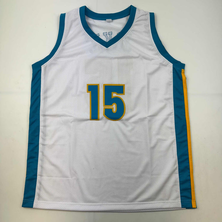 Autographed/Signed Nikola Jokic Denver White Retro Throwback Basketball Jersey JSA COA