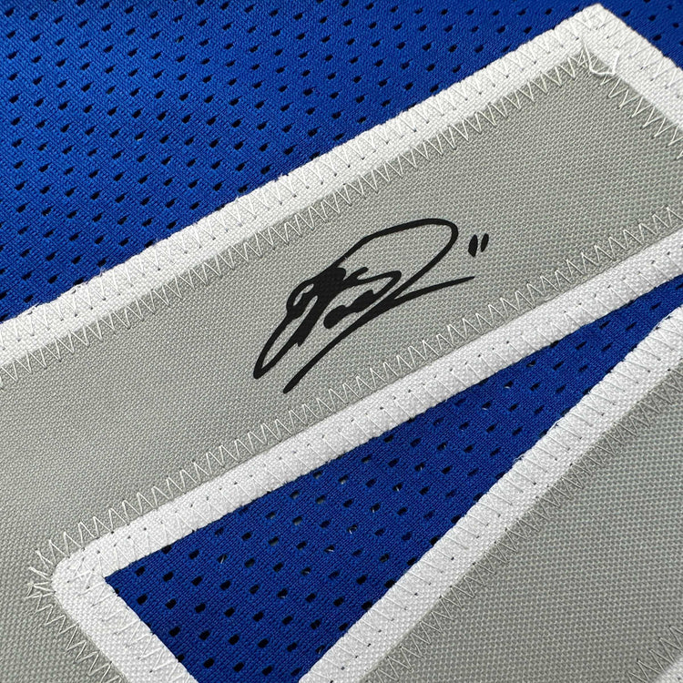 Facsimile Autographed Dirk Nowitzki Dallas Blue Reprint Laser Auto Basketball Jersey Size Men's XL