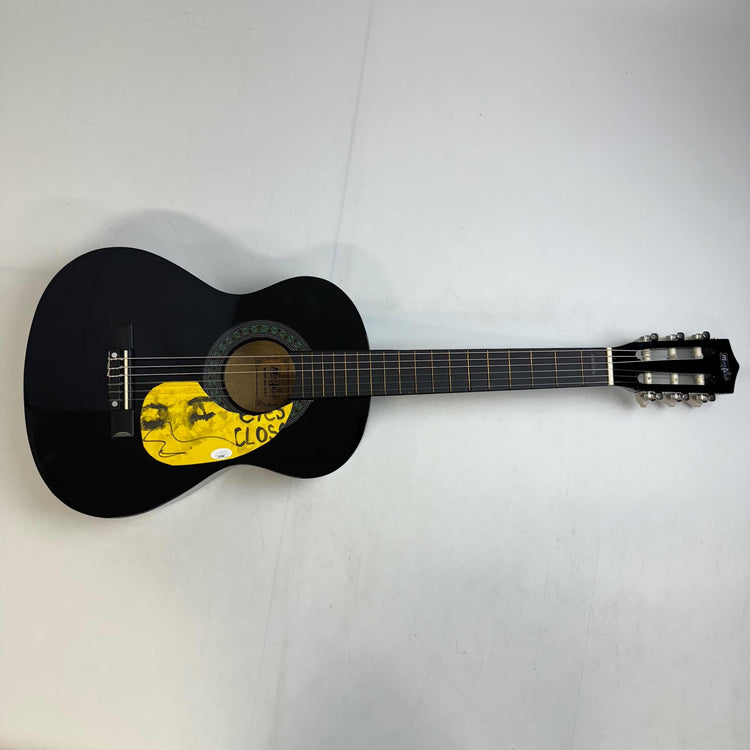 Autographed/Signed Ed Sheeran 39 Black Acoustic Guitar Eyes Closed Music Instrument JSA Holo