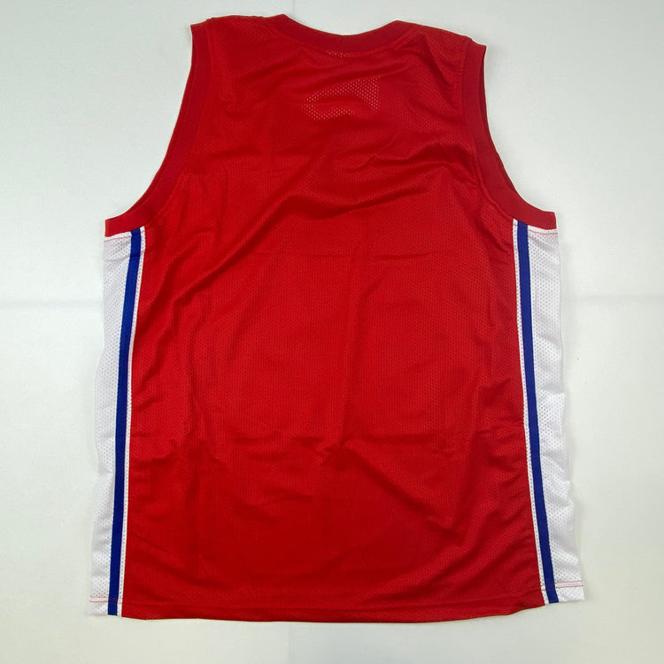 Autographed/Signed Carl Lewis Track Star United States USA Olympics Jersey JSA COA