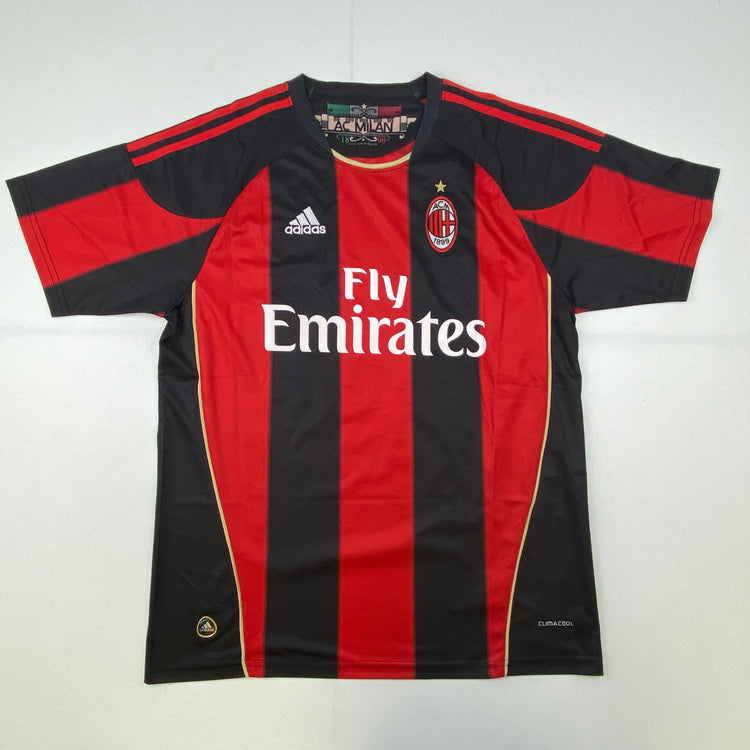 Autographed/Signed Ronaldinho AC Milan Red/Black Soccer Futbol Jersey Beckett BAS COA