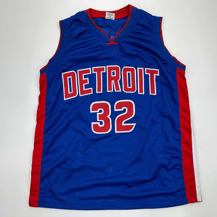 Facsimile Autographed Richard Hamilton Detroit Blue Reprint Laser Auto Basketball Jersey Size Men's XL