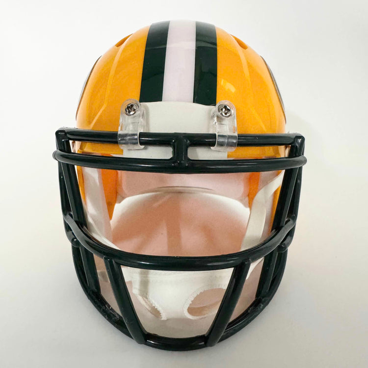 Autographed/Signed Aaron Rodgers Green Bay Packers Football Speed Mini Helmet Steiner Sports COA