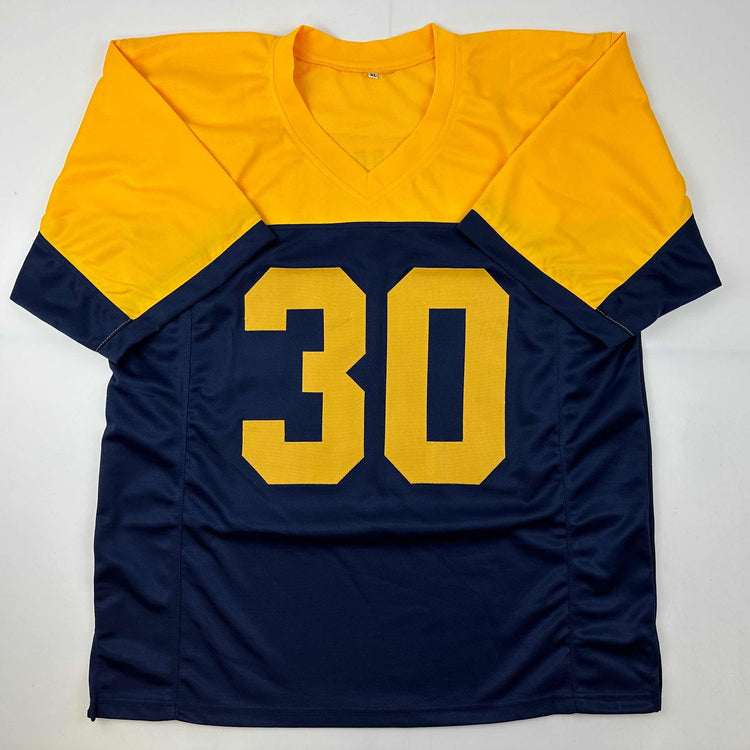 Autographed/Signed John Kuhn Green Bay Blue Retro Football Jersey JSA COA