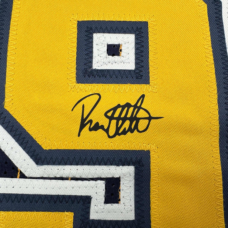 Facsimile Autographed Ron Artest Indiana Blue Pinstripe Reprint Laser Auto Basketball Jersey Size Men's XL