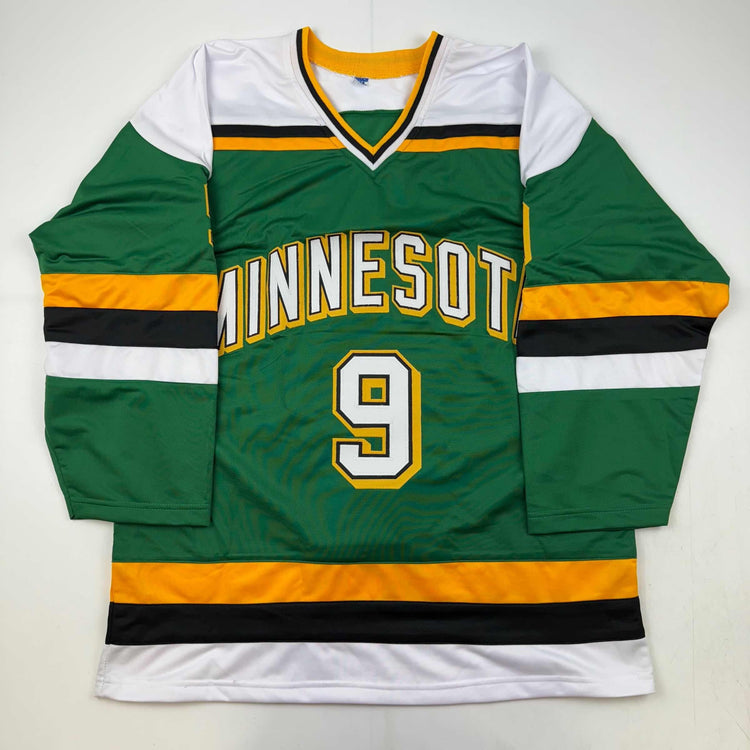 Autographed/Signed Mike Modano Minnesota Green Hockey Jersey Beckett BAS COA