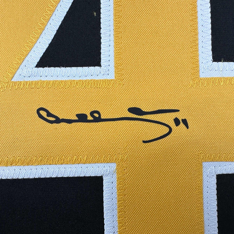 Facsimile Autographed Bobby Orr Boston Black Reprint Laser Auto Hockey Jersey Size Men's XL