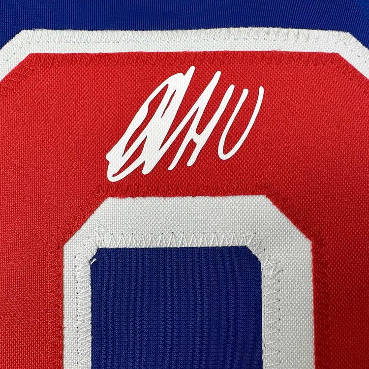 Facsimile Autographed Artemi Panarin New York Blue Reprint Laser Auto Hockey Jersey Size Men's XL