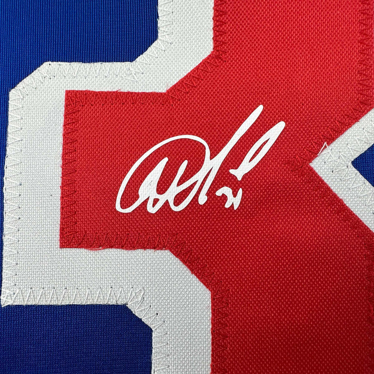 Facsimile Autographed Igor Shesterkin New York Blue Reprint Laser Auto Hockey Jersey Size Men's XL