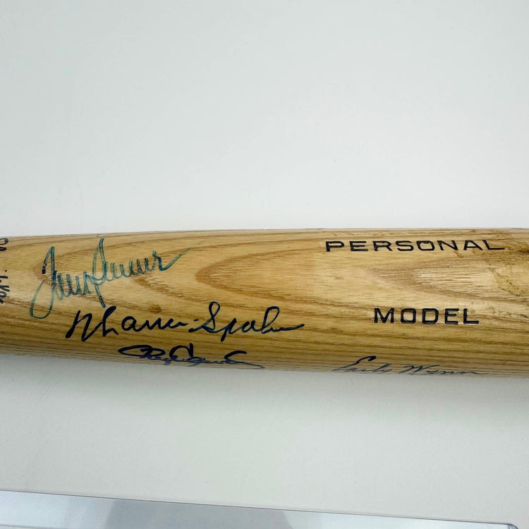 RARE 300 Win Club 9 Sigs Autographed/Signed Baseball Bat Tom Seaver, Nolan Ryan, Clemens, Sutton, Carlton, Niekro, Perry, Spahn & Wynn PSA/DNA