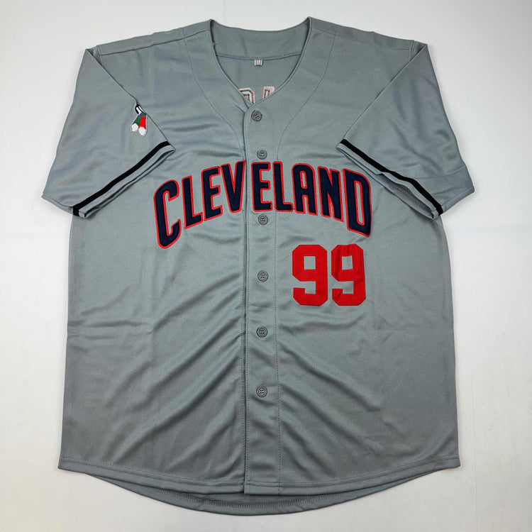 Autographed/Signed Charlie Sheen Wild Thing Ricky Vaughn Major League Movie Grey Baseball Jersey JSA COA
