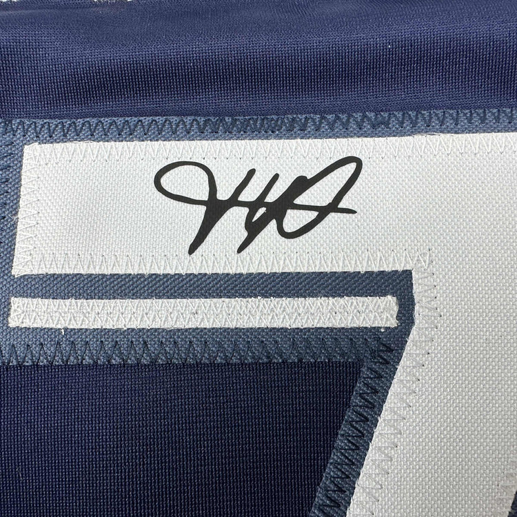 Facsimile Autographed Kylian Mbappe PSG Blue Reprint Laser Auto Soccer Jersey Size Men's XL