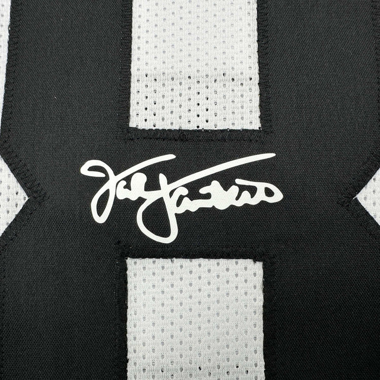 Facsimile Autographed Jack Lambert Pittsburgh White Reprint Laser Auto Football Jersey Size Men's XL
